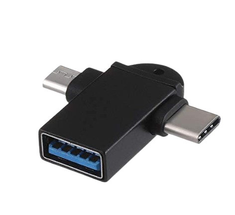 OTG Cable Micro USB+USB C to USB 2.0 Female Connector Cable